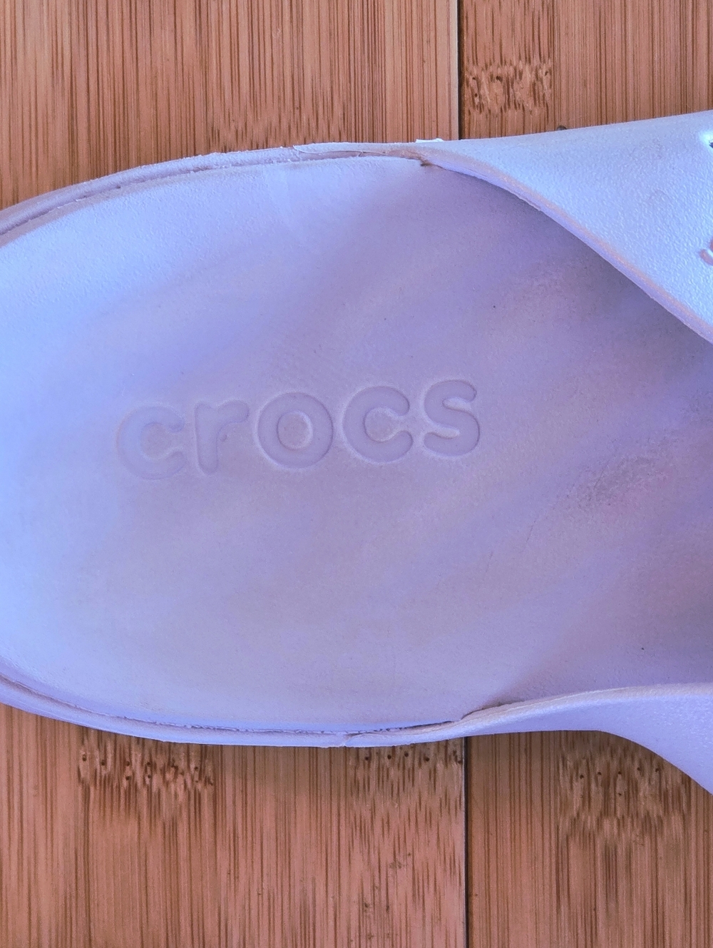 Crocs Getaway Shimmer Strappy Sandal Lavender Purple Platform Size 11 Women's - Picture 7 of 15